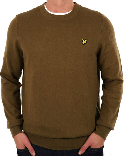 Lyle &amp; Scott Merino-Rundhalspullover „Wild Nettle“