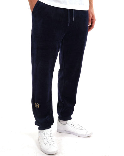 Sergio Tacchini Klassische Velours-Trainingshose, Marineblau