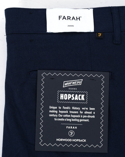Farah Norwood Hopsack-Hose, Marineblau