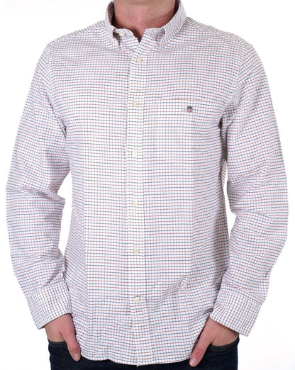 Gant Tattersall Oxford-Hemd Eisenrot