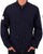 Pretty Green Live Forever Zip Up Overshirt Navy