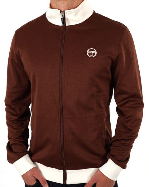 Sergio Tacchini Retro Track Top Brown Gardenia