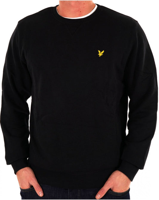 Lyle &amp; Scott Sweatshirt mit Rundhalsausschnitt, Schwarz