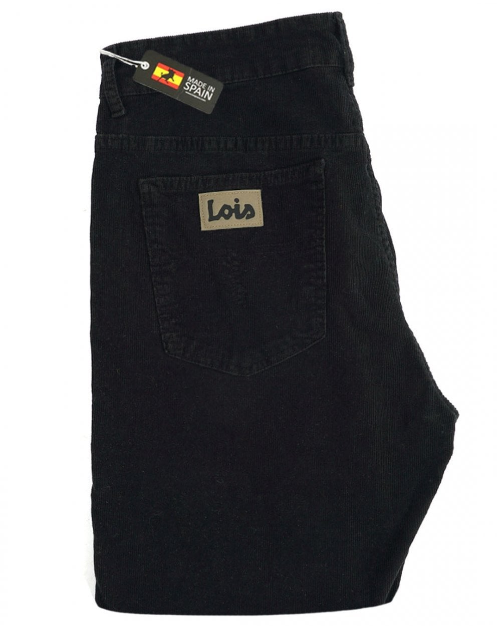 Lois Bootcut Nadelcord Schwarz