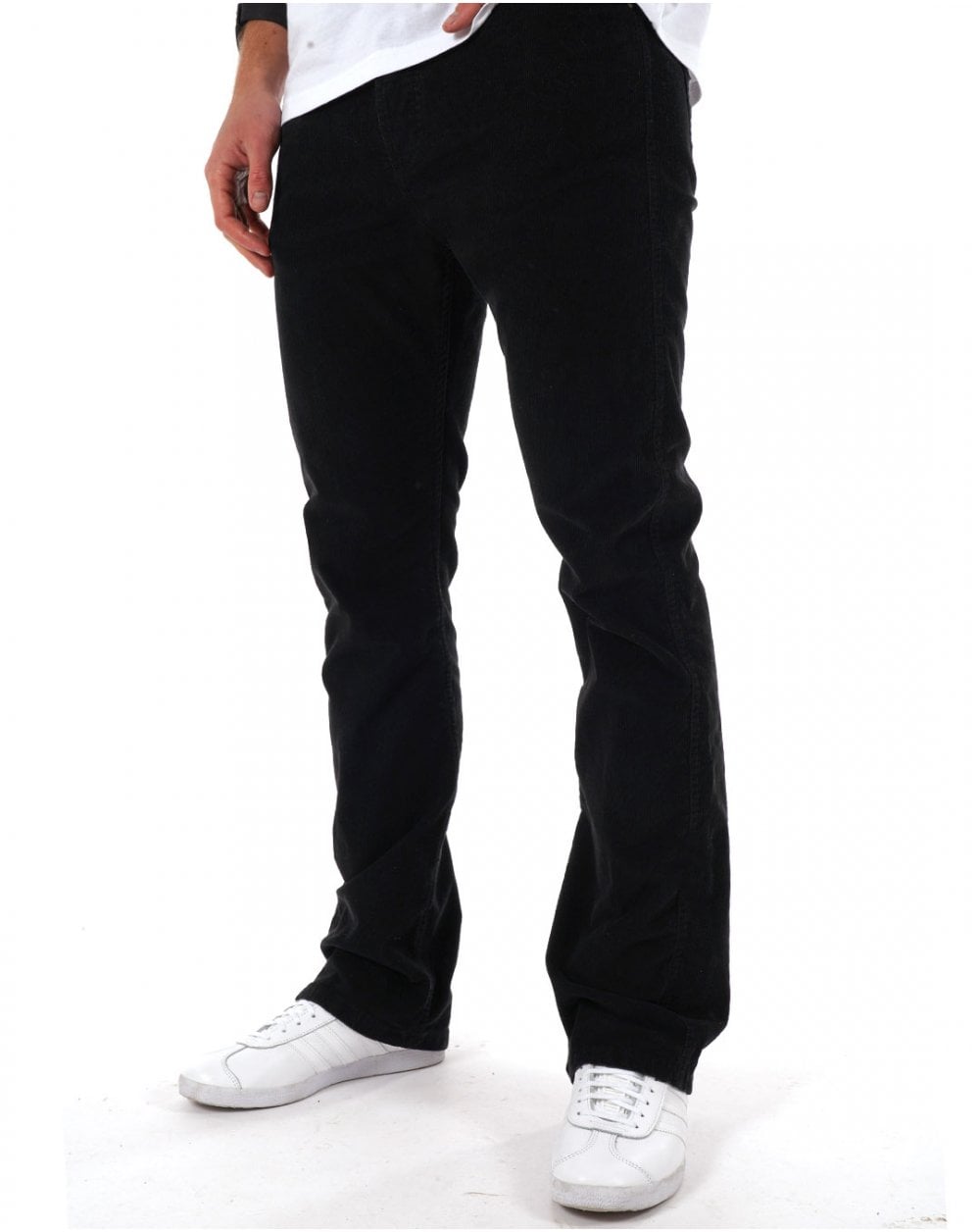 Lois Bootcut Nadelcord Schwarz