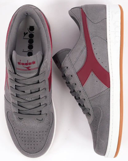 Diadora MB Elite Wildledertrainer Grau Burgund