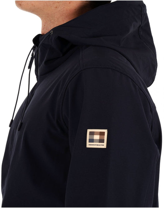 Aquascutum Aquascutum Shell Hybrid Kapuzenjacke Marineblau