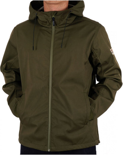 Aquascutum Shell Hybrid Kapuzenjacke Armeegrün