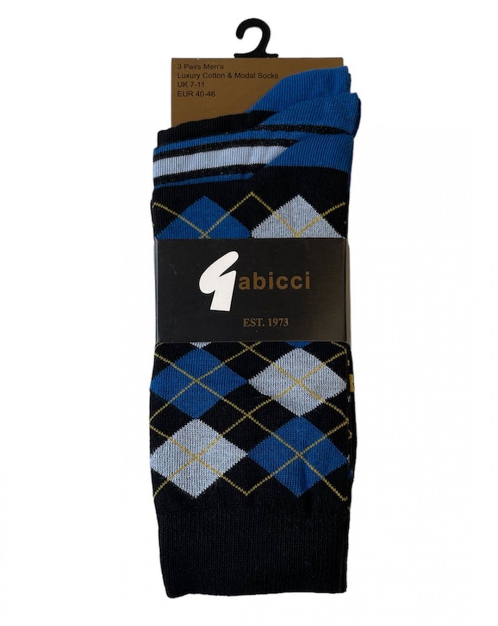 Gabicci Vintage Argyle Socken Schwarz
