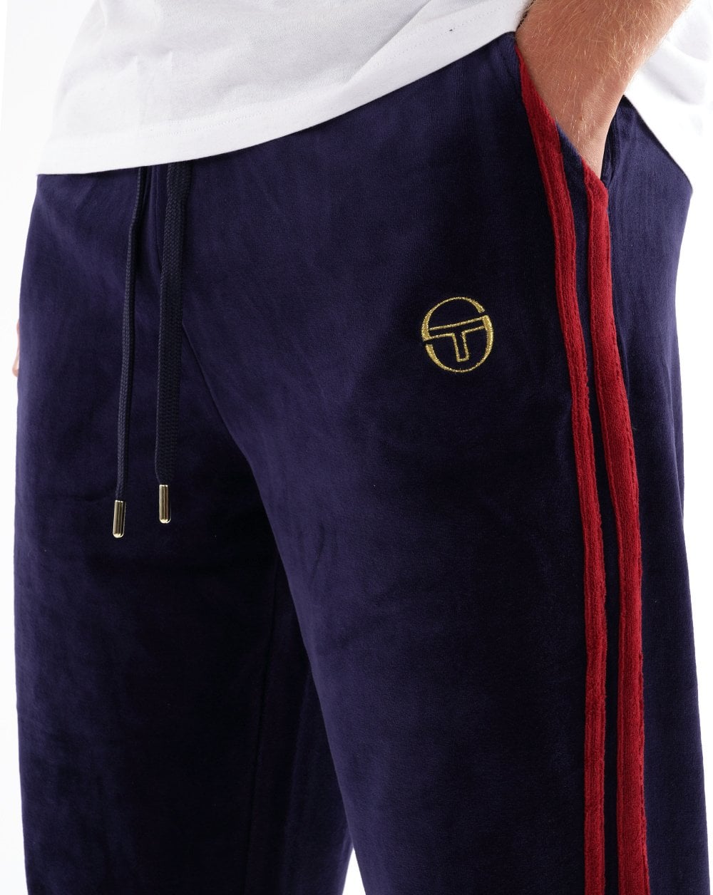 Sergio Tacchini Masters Velours Trainingshose Marineblau / Merlot