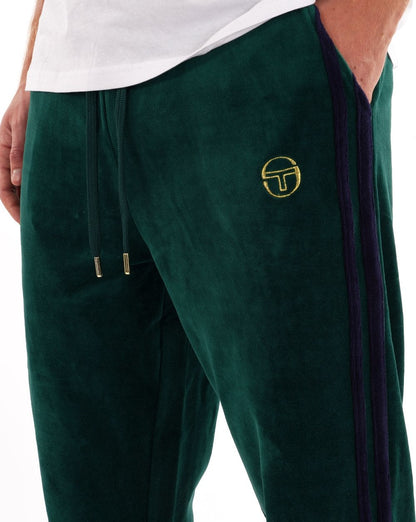 Sergio Tacchini Masters Velours Trainingshose Grün / Marineblau