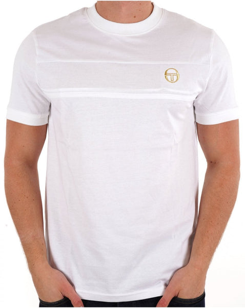 Sergio Tacchini Masters T Shirt White/Gold