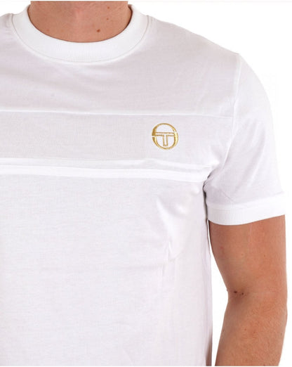 Sergio Tacchini Masters T-Shirt Weiß/Gold