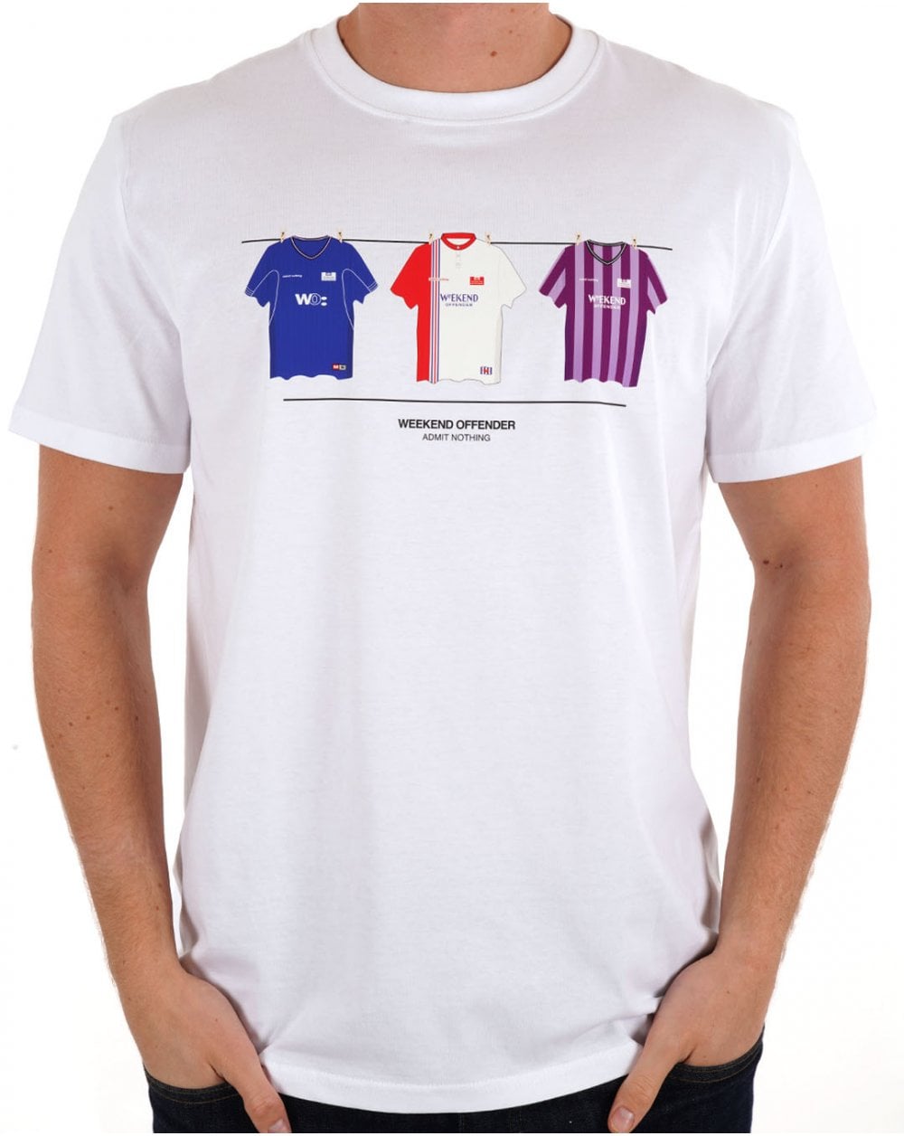 Weekend Offender Rangers T-Shirt Neu Weiß/Blau