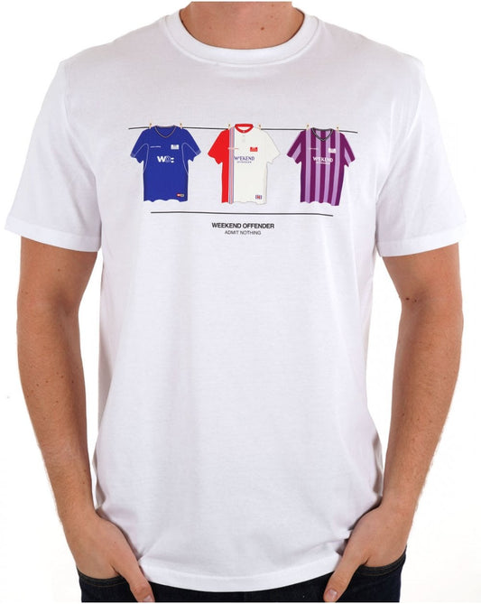 Weekend Offender Weekend Offender Rangers T-Shirt Neu Weiß/Blau