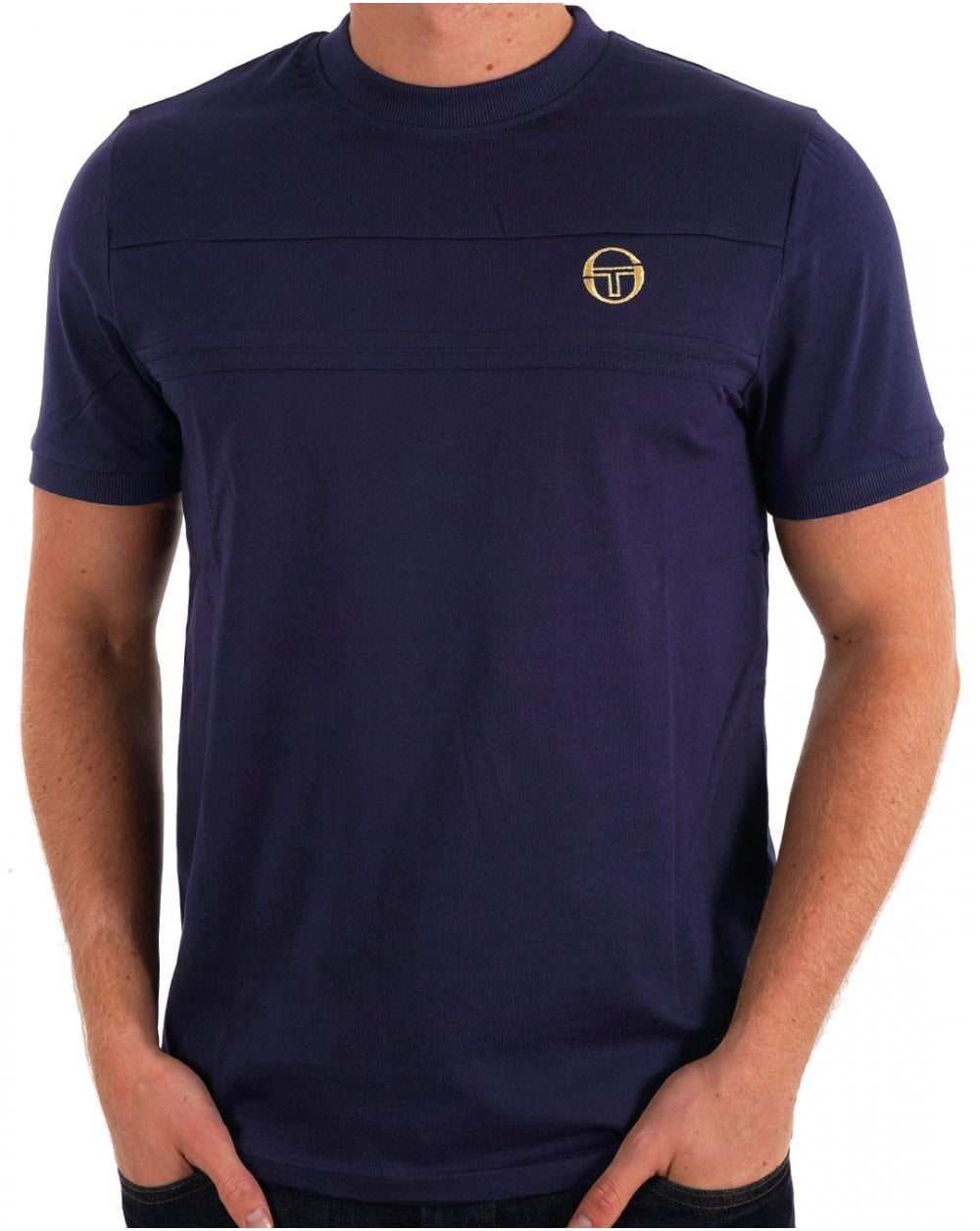 Sergio Tacchini Masters T-Shirt Marineblau Gold