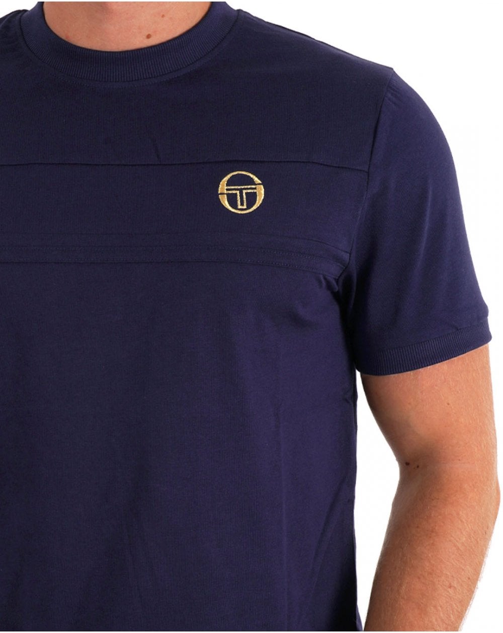 Sergio Tacchini Masters T-Shirt Marineblau Gold