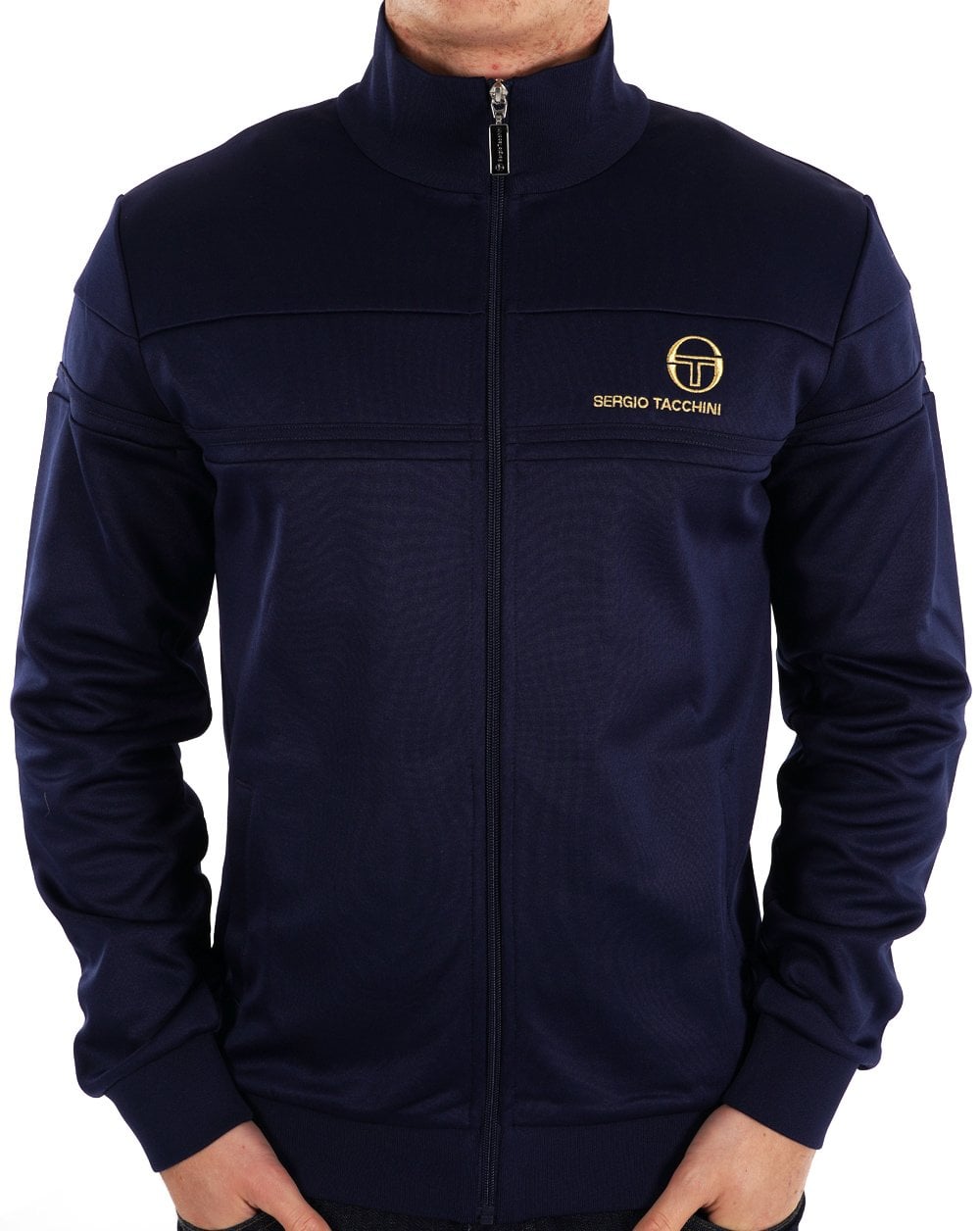 Sergio Tacchini Masters Trainingsjacke Marineblau Gold