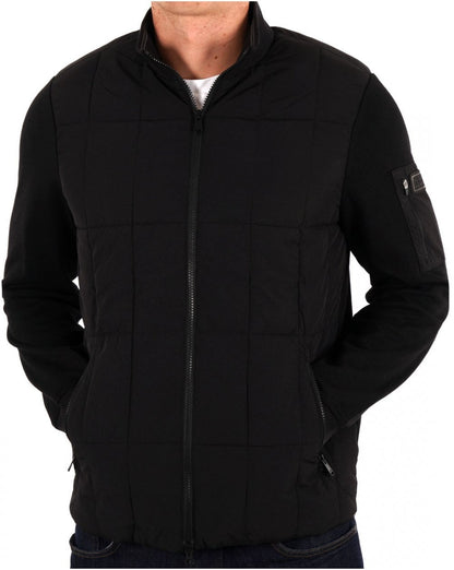 Barbour International Otto Baffle Quilt mit durchgehendem Reißverschluss in Schwarz