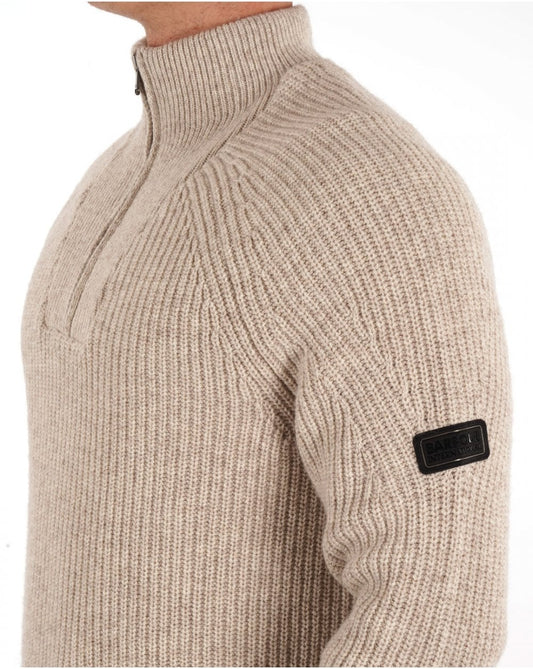 Barbour International Barbour International – Chester – Trichterstrickpullover in Flüsterweiß