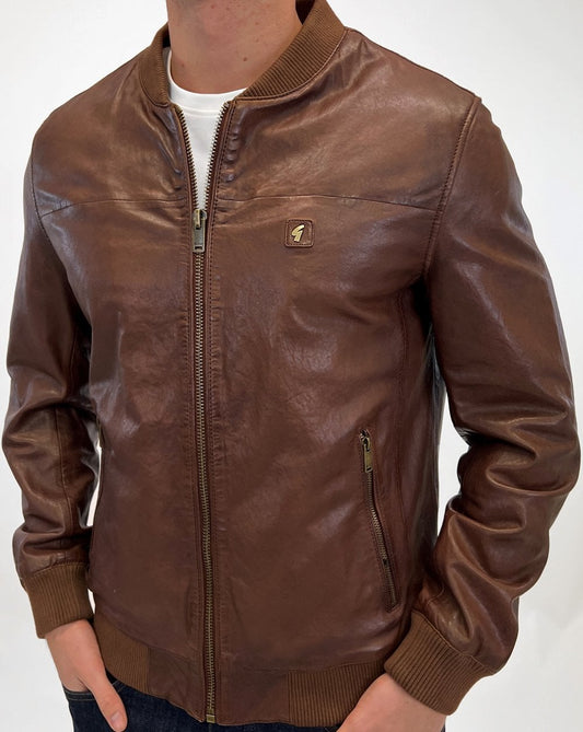 Gabicci Vintage Gabicci Vintage Leder Bomberjacke Braun