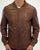 Gabicci Vintage Leather Bomber Jacket Brown