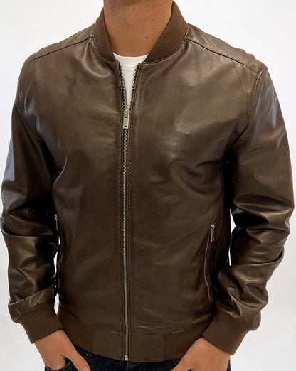 Archive Leathers Bomberjacke Braun