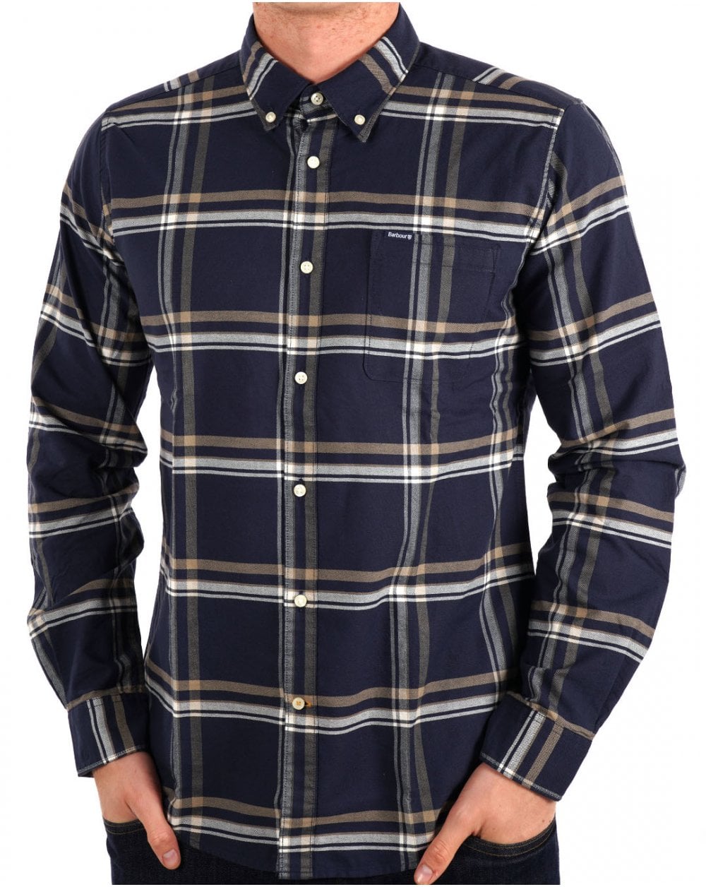 Barbour Nethertown Tailored Hemd Marineblau