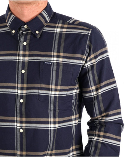 Barbour Nethertown Tailored Hemd Marineblau