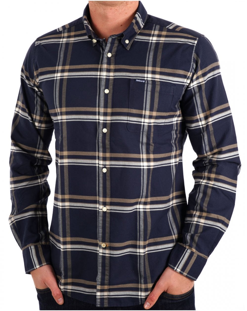 Barbour Nethertown Tailored Hemd Marineblau