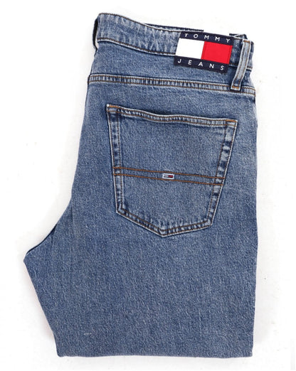 Tommy Jeans Ryan Slim Straight Jeans, Denim, Größe M