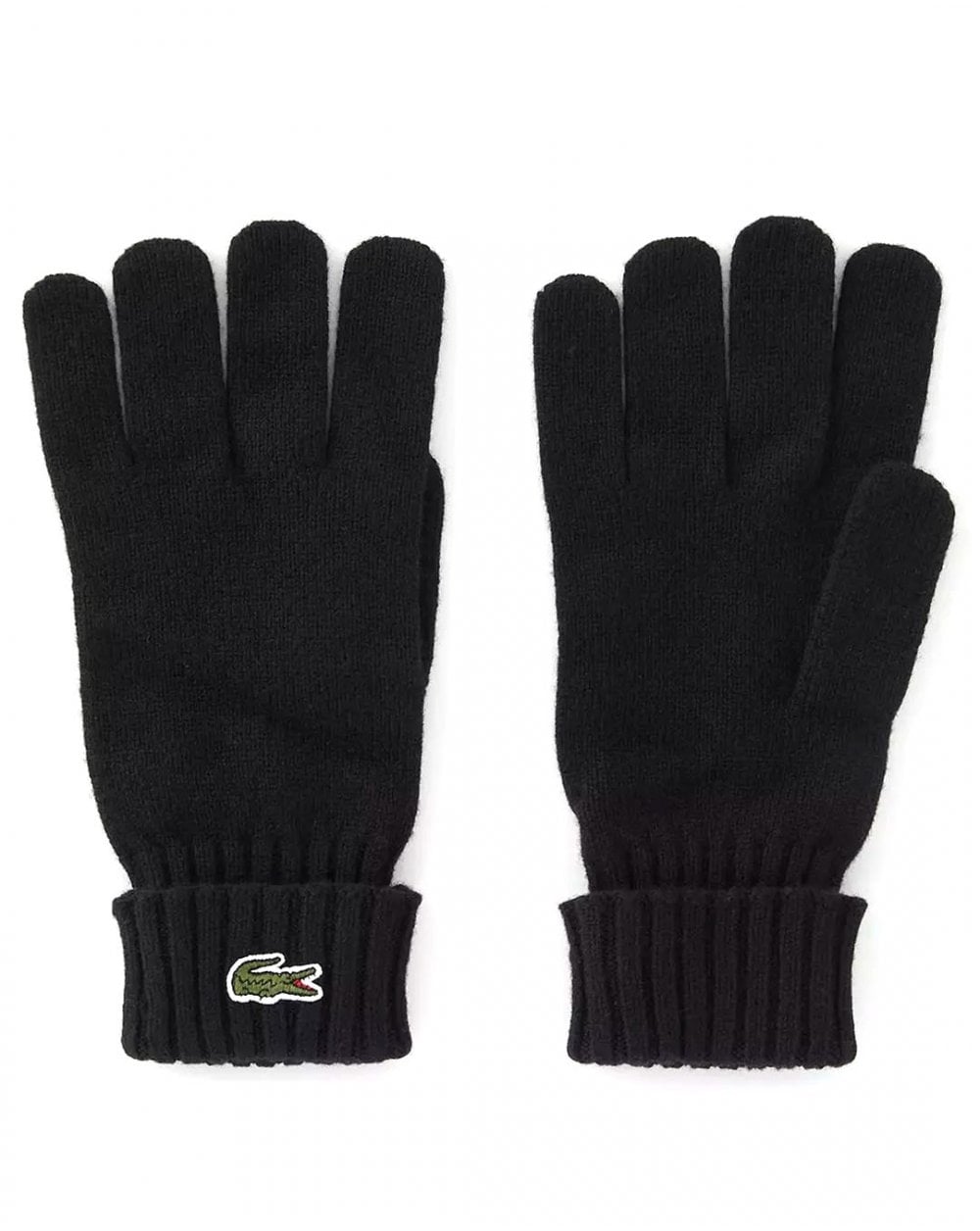 Lacoste Wolljersey-Handschuhe Schwarz