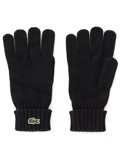 Lacoste Wolljersey-Handschuhe Schwarz