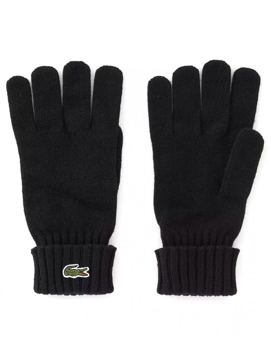 Lacoste Lacoste Wolljersey-Handschuhe Schwarz