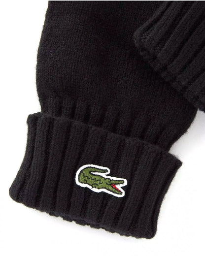 Lacoste Wolljersey-Handschuhe Schwarz