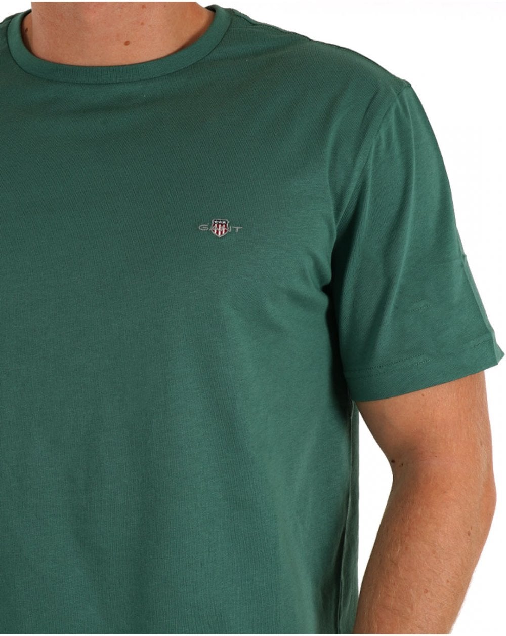 Gant Shield Crew T-Shirt Woody Green