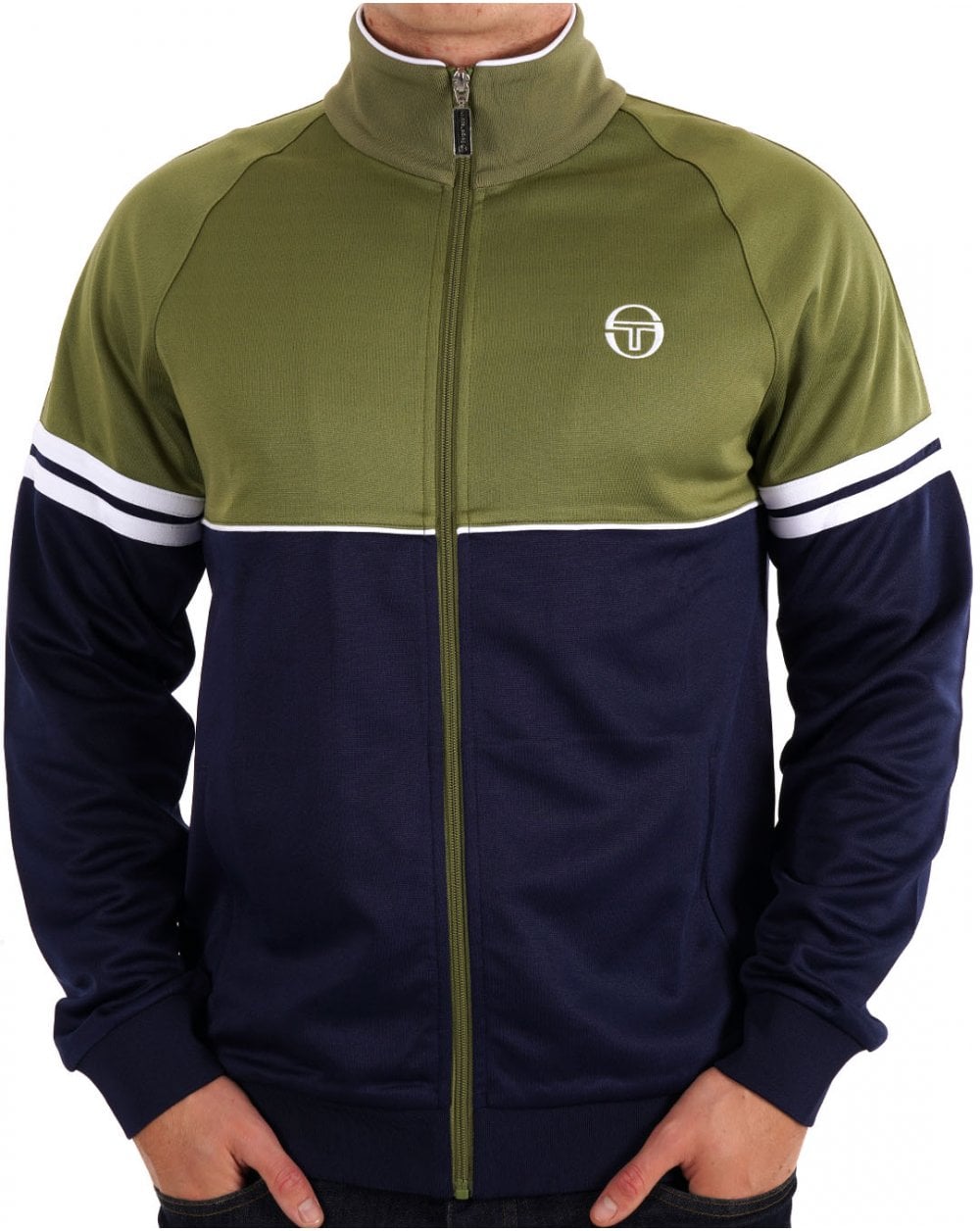 Sergio Tacchini Orion Trainingsjacke Olivgrün / Marineblau