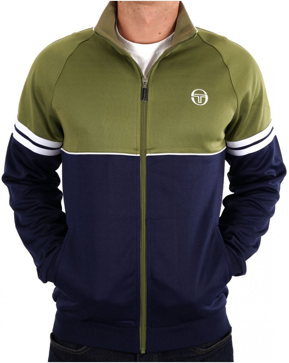 Sergio Tacchini Orion Trainingsjacke Olivgrün / Marineblau