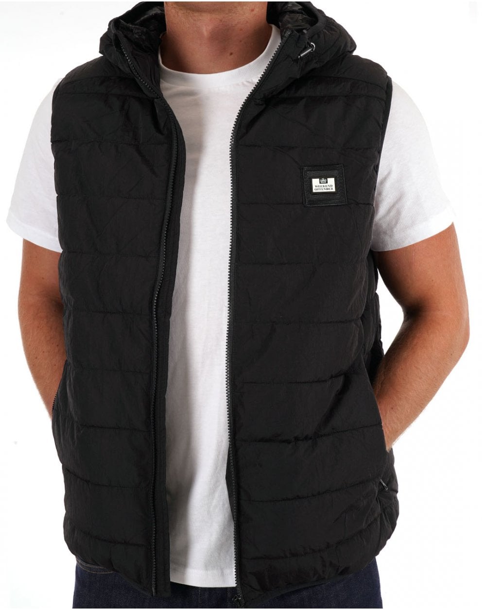 Weekend Offender Toronto Kapuzenweste Schwarz
