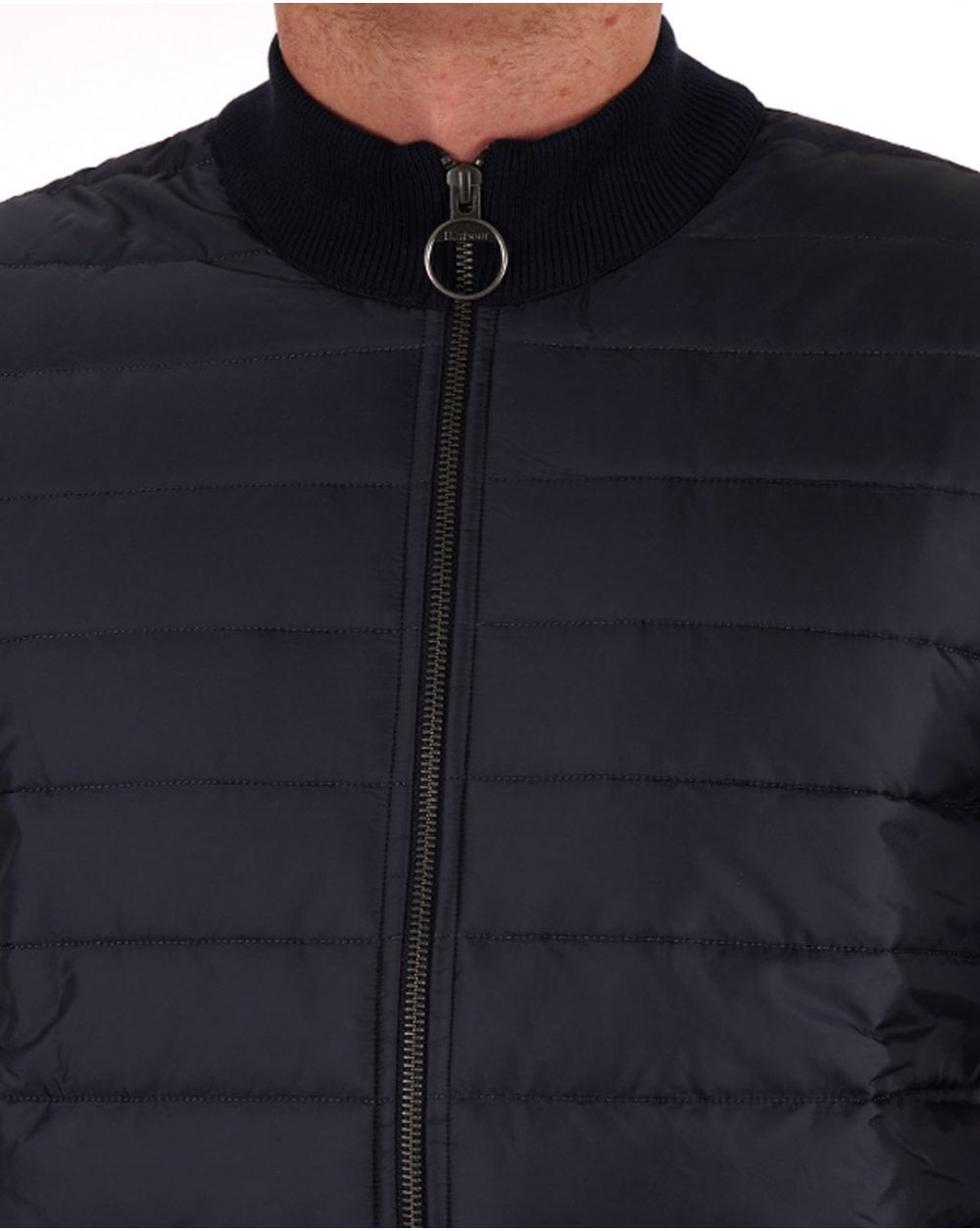 Barbour Baffle Jacke mit durchgehendem Reißverschluss in Marineblau
