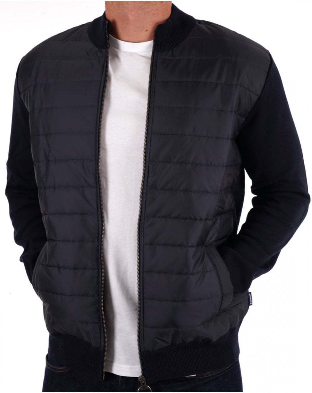 Barbour Baffle Zip Through Jacket Navy