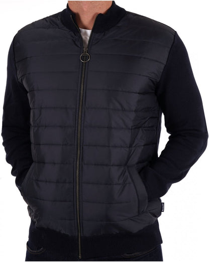 Barbour Baffle Jacke mit durchgehendem Reißverschluss in Marineblau