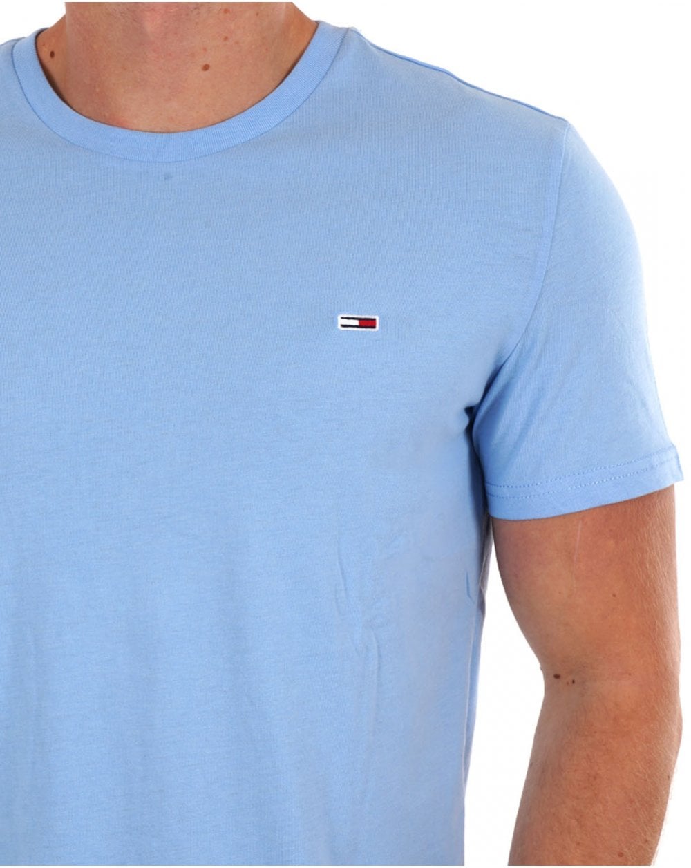 Tommy Jeans – Jaspe – T-Shirt in Blau meliert
