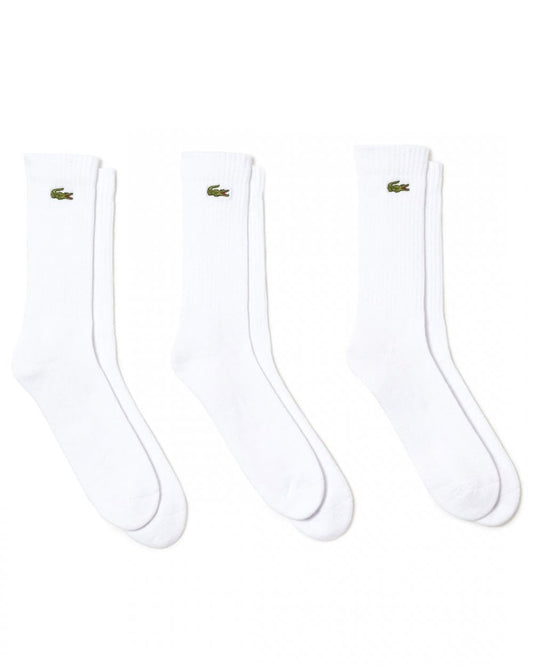 Lacoste Sportsocken Dreierpack Weiß