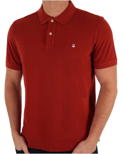 Benetton Poloshirt Dunkelrot