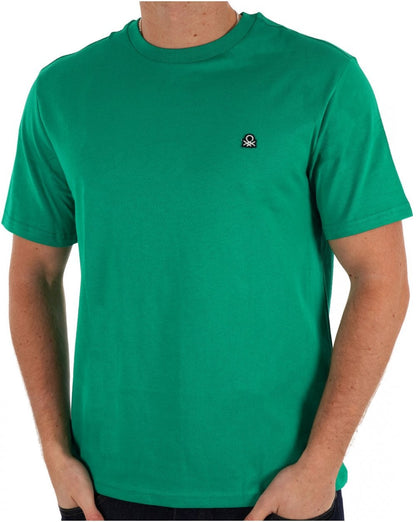 Benetton T-Shirt mit kleinem Logo Hellgrün