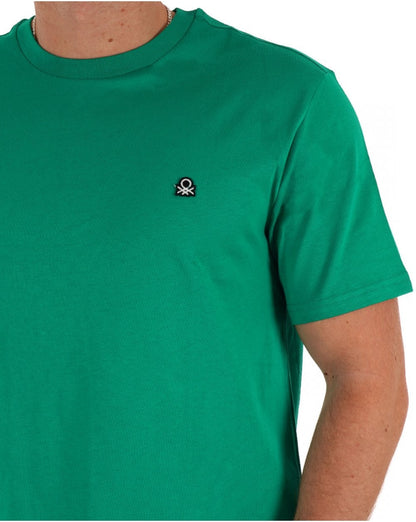 Benetton T-Shirt mit kleinem Logo Hellgrün