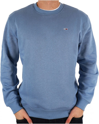 Tommy Jeans Flag Crew Sweatshirt Colorado Blau