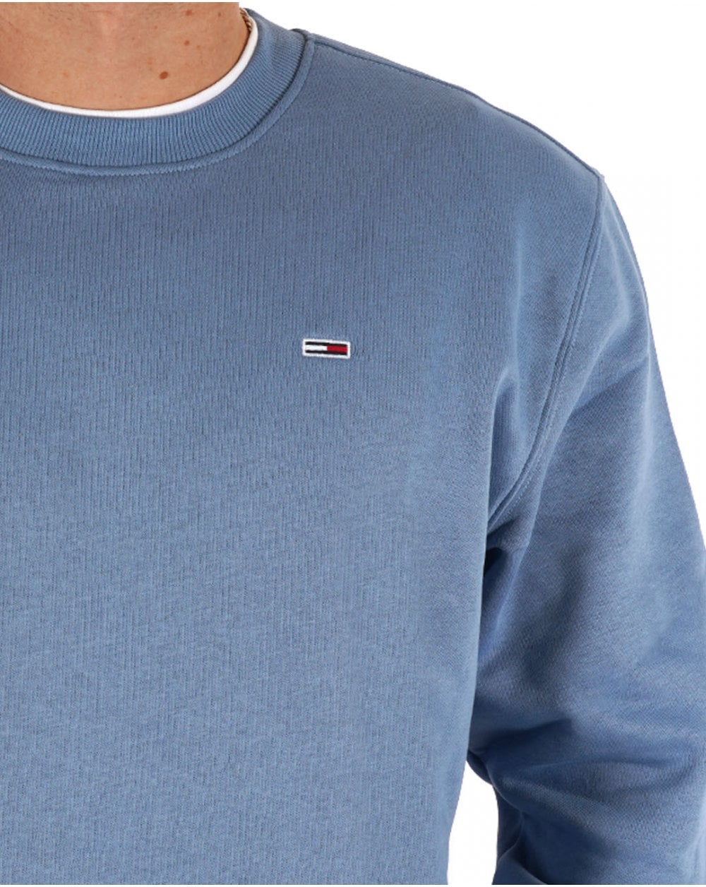 Tommy Jeans Flag Crew Sweatshirt Colorado Blau