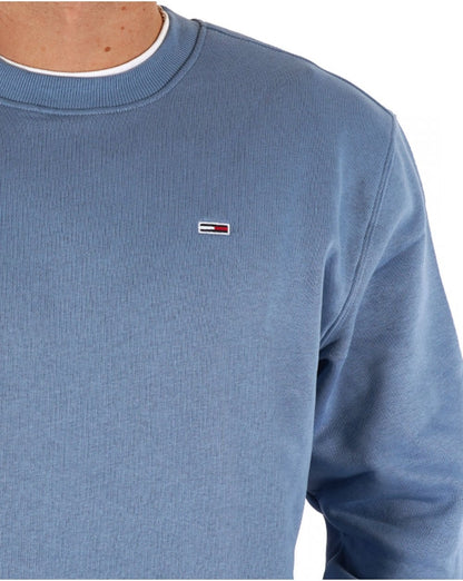 Tommy Jeans Flag Crew Sweatshirt Colorado Blau